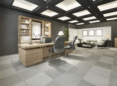 3d rendering luxury business meeting and working room in executive office